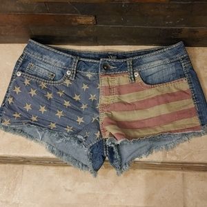 YMI American Flag Short shorts sz 5